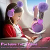 Söta barn trådbundna hörlurar med mikrofonflickor 3,5 mm musik stereo hörlurar dator mobiltelefon spelare headset barn gåva
