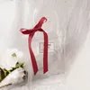 Konuklar için Düğün Hediyeleri Şeffaf Plastik Çanta Kağıt Kutusu Ile Hediye Çanta Kolu Yay Ile PVC Temizle Çanta Parti Şeker Şeker Çanta Şekeri Şekeri