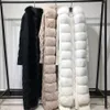Yoloagain Femmes Hooded Fur Cardigan Pull Madiennes Real Fur Matel Xlong 120125 T200908