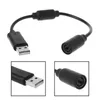 Svart USB Breakaway -kabeladapterbyte för Xbox 360 Wired Game Controller Extension Cables Wire