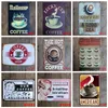 Metalowa Coffee Shop Metal Plakat Vintage Craft Painting Painting Home Restauracja Dekoracja Pub Signs Wall Decor Sticker HHE1430