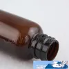 50ML Brown Redonda ombro frasco plástico com ouro bomba de pulverização, 50CC Esvaziar recipiente cosmético, Toner /-engarrafamento Sub