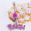 Kirurgisk rostfritt stål Navel Ring Bitch Letters Belly Button Rings Piercing Stud Fashionable Jewel Gifts för Kvinnor