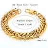 Mens Simple Chunky Heavy 14mm rostfritt stål Curb Cuban Link Chain Armband för män handledsmycken gåvor246j