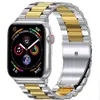 Pour Apple Watch Band Series SE 6/5/4/3/2/2/1 Acier inoxydable méta-bracelet de bracelet IWatch 40mm 44mm 38mm 42mm