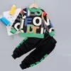 Bear Leader Boys Automne Fashion Casual Clothing sets Cartoon Pattern Tops Hoodied et Lettre Pantalon Print 26 ans