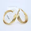 Hoop & Huggie MGUB Stainless Steel Gold Color Earrings 2 Smooth And Frosted Women Fashion Jewelry Whole Real Map LH18912502