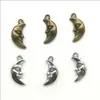 100pcs Moon God Face Alloy Charm Pendant Retro Jewelry DIY Keychain Ancient Silver / Bronze Pendant For Bracelet Earrings 19x9mm