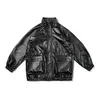 Oversized Faux Leather Jackets Mens Casual Loose Windbreaker Coats mens 2020 Autumn Hip Hop Men's Jackets