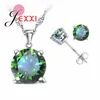 Ship Top CZ Cubic Zirconia Good Quality 925 Sterling Silver Jewelry Sets Stud Earring Pendant Necklace Jewelry Sets6503757