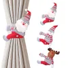 15 Stil Jul Gardin Spänne Tieback Santa Snowman Gardin Tiebacks Holdback Fasthållare Spänne Klämma dekorationer Julprydnader