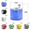 Accesorios para fumar Rocker Smoke Grinder Aleación de aluminio Tabaco Herb Chopper Crusher Manivela Cigarrillo Maker 63MM 7 colores BT457