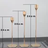 3Pcs/Lot European Candle Holder 4 Colors Candlelight Dinner Candlestick Metal Candle Stand Wedding Supplies Bar Party Home Decoration