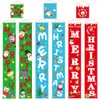 New Style Christmas Ornaments Couplet Hanging Cloth Christmas Atmosphere Wall Cloth Hanging Door Decoration Wholesale 2021 New Year