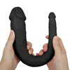 Black Double Ended Dildo Realistic Long Double Dongs Big Fake penis Female Masturbation Sex Toys For Women Lesbian234u2331624