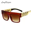 Longkeeper Fashion Gold Metal Beyonce Okulary przeciwsłoneczne Vintage Hip Hop Sun Glasses UV4001Sunglasses8793683