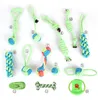 Wholesale Pets dog Cotton Chews Knot Toys colorful Durable Braided Bone Rope Funny dog cat Toys