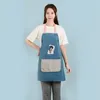 Mjukt kök Förkläde BBQ Förkläde För Kvinnor Matlagning Bakning Vattentät Restaurang Förkläde Hem Rengöringsverktyg