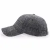 قبعات الكرة ateTrends 2021 Winter Plaid Woolen Cap Cap Men Women Cotton Snapbacks Hats Z6246