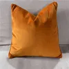 Broderie de luxe core-oreiller de créateur de chevaux blancs orange rouge 45x45cm coussin canapé toile