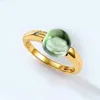 Allnoel Solid 925 Sterling Silver Candy Rings gåva till julsyntetiska Amethyst Citrine Green Amethyst Blue Crystal269p