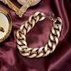 SENTITI SEMPLICEMENTE Collana girocollo a catena grande e robusta, accessori Collares, collana esagerata in oro spesso, gioielli vintage287f