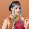 Festival costume accessories women elegant Jewelry headdress beautiful mongolia long tassel hair accessories princess cosplay headwear