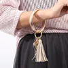 سلاسل المفاتيح أزياء الفهد المعصم سلسلة مفاتيح للنساء الفتيات بو الجلود o مفاتيح كبيرة مستديرة حلقة المفتاح إسقاط shiipping1