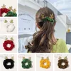 Donne Pleuche Scrunchies Christmas Elk Antlers Scrunchy Hair Rope Elastic Hair Tie Ring INS Designer Ponytail Holder Ragazze Hairbands D91701