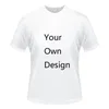 Bırak Özelleştirilmiş Kendi Tasarımınızı Yazdır Logo / Resim Erkekler Giyim Yaz Pamuk T Gömlek Kısa Kollu Rahat T-shirt1