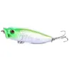 Hot Selling Popper Lure 6.5cm 9.2G 6 # Haken Top Water Magician Popper Hard Aas, Plastic Vissen Lokken, (PO011) 72PCS, Freeshipping