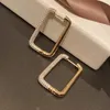 BILINCOLOR Fashion Golden CZ Rectangle Hoop Earring For Women1030828