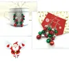 Le donne di Natale Bells nappa orecchini orecchini di goccia Jingle Bell ciondola Natale Palla Eardrop per il regalo di natale del partito Cute Girl Jewelry