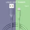 2.4A Ciecz Silicone Micro USB Kabel USB Typ C Kabel Telefon komórkowy 1M 2M Szybkie ładowanie Kabel ładowarki USB do Samsung