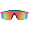 Occhiali da sole 2021 Brand Sports Men Temple di alta qualità Temple storto One Piece Plast Material Lenses 9140 Uv400 Eyewear 270U