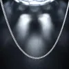 Цепочки женские, 2 мм, боковая цепочка, серебро 925 пробы, 16, 18, 20, 22, 24, короткие, длинные, подвески, ожерелья Co262S