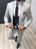 Stil en knapp stilig topp lapel brudgum tuxedos män passar bröllop / prom / middag man blazer (jacka + byxor + slips + väst) w293