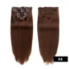 Thick Full Head 70g 100g Set Straight Clip In On Human Hair Extensions Cheap Remy Peruvian Hair Extentions Clip Ins 20 Colors Available