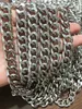 Lot 5-meter in bulk zware enorme enorme enorme enorme 9.5 / 11mm roestvrij staal glanzend gladde Cubaanse stoeplink ketting sieraden bevindingen / markeerketting DIY tas accesories