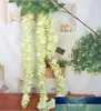 100pcs 1.6 Meter Long Elegant Artificial Silk Flower Wisteria Vine Rattan For Wedding Centerpieces Decorations Bouquet Garland Home Ornament