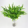 أنماط النباتات الاصطناعية الأوكالبتوس العشب البلاستيك السرخس الأخضر الأوراق وهمية زهرة النبات الزفاف المنزل الديكور الجدول الديكور 1