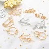 New 50pcs/lot hair clip set cute girl cartoon hair accessories headwear hairpin cat moon personality design hairpin