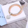 Bracelets de perles de charme de coeur en cristal de luxe réglable pour femme or argenté Multi chaînes Bracelet 2020 nouvelle mode Jewelry260U