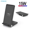 Opvouwbare Snelle 15W Qi Draadloze oplader Stand opladen Dockstation Telefoonhouder voor Samsung S10 S20 Huawei Xiaomi