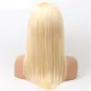 613 Blonde Bangs Human Hair Wigs Brazilian Remy Straight Weave 8-28 inch Pre Plucked Full Machine Made Lace Front Wigs 180%