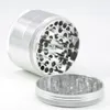 63mm 4pcs Herb Grinder Custodia spaziale in alluminio Grinders 55mm fumo di tabacco rilevatore di sigarette rettifica fumo Tabacco smerigliatrice