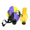 Gas Mask Bong with Acrylic hookahs Smoking Pipe Silicone Oil Rig Smoke Accessories glass for retail wholesale