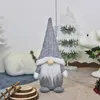 Noël Tricoté Long Chapeau Sans Visage Poupée Elfe Jouet Fête De Noël Pendentif En Peluche Gnome Poupées Arbre De Noël Goutte Ornement Décorations