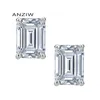 Boucles d'oreilles AINUOSHI mode 925 en argent Sterling coupe émeraude CZ boucles d'oreilles femmes mariage fête bijoux cadeau