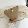 Frau Schultertaschen und Handtaschen Vintage Sommer Strand Strohtasche handgewebte Rattan Geldbörse Handtasche Umhängetaschen für Frauen